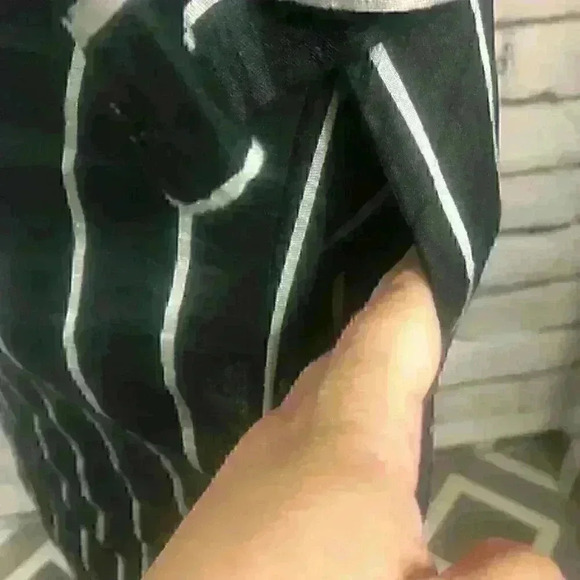 Sandro Paris Black White Striped Linen Mini Dress - Picture 7 of 14